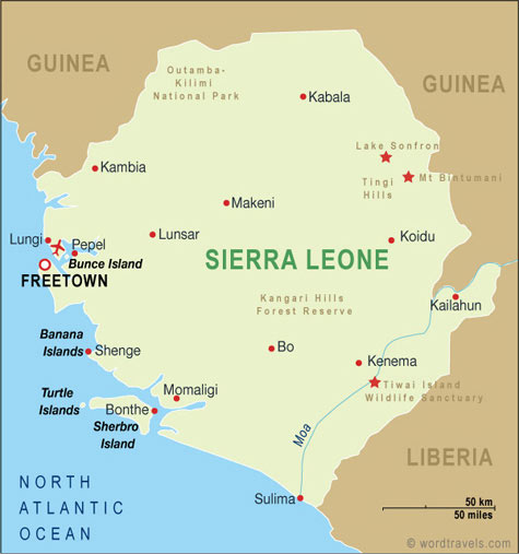 politique carte du sierra leone